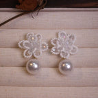 Crystal Pearl Stud Earrings