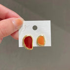 Red Collision Earrings