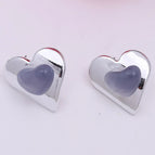 Light Purple Silver Heart