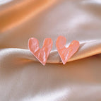 60# Silver Needle-Pink Love Heart