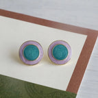 2.3x2.3 Celadon Pink Purple Genuine Silver Needle