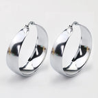 Middle Face Width Silver 30mm Pair