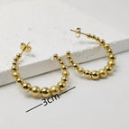 Frosted 17-Bead Ear Studs