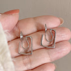 45#Silver Square Mosquito Coil Ear Clip