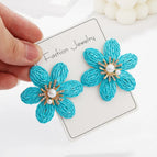 Blue Flower Earrings