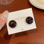 BWW2 Brown Leopard Print Earrings