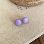 Purple Bun Bead Earrings
