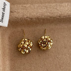 Golden Round Woven Ball