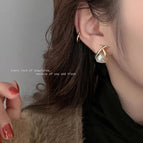 Cross Triangle Pearl【E0199 Silver Needle】