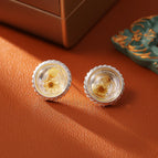 Yellow Flower Stud Earrings (S925 Silver Needle)