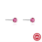 White gold color-Rose Red Diamond / 925 silver