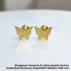 Golden Butterfly Studs
