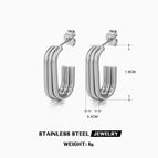 Steel Geometric Earrings