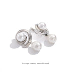 【2963】 Silver Spiral Mosquito Coil Ear Clip