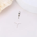 One Stainless Steel Cross Shelf Ear Clip