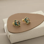 【2265】Green Square Mosquito Coil Ear Clip