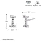 Platinum-Plated-I / 925 Silver